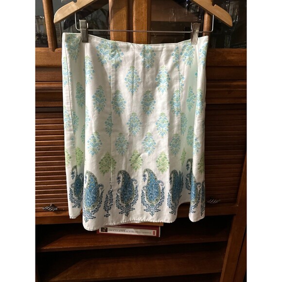 Liz Claiborne Cotton paisley skirt - Picture 1 of 5
